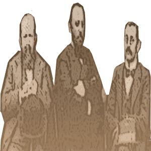 Mikhail Chigorin finished 2nd at Hastings 1895, pictured here flanked by William Steinitz, left and Emanuel Lasker, right