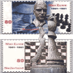 Max Euwe has been honored with stamps and statues in his native Holland.