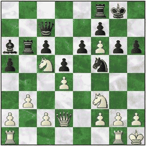 Game position after 18...exf6