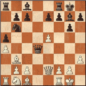Game position after 12...Qxd4
