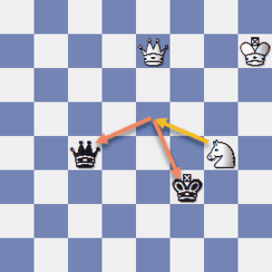 White can fork Black's king and queen with 43.Ne5+, The knight is famous for it's forking ability