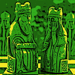 Isle of Lewis Celtic Chess King and Queen