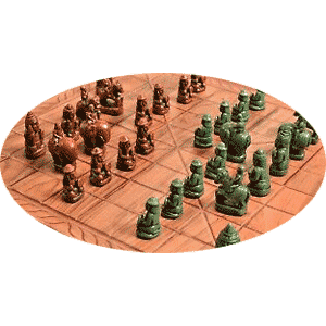 SITTUYIN WITH BOARD & RULES ANCIENT GAME OF MYANMAR BURMESE STYLE CHESS SET 