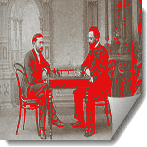 Siegbert Tarrasch and Mikhail Chigorin drew a hard fought match in 1893