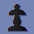 Black pawn on a dark square