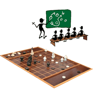 Thai Chess can be compared to an anticipated endgame of Western Chess.